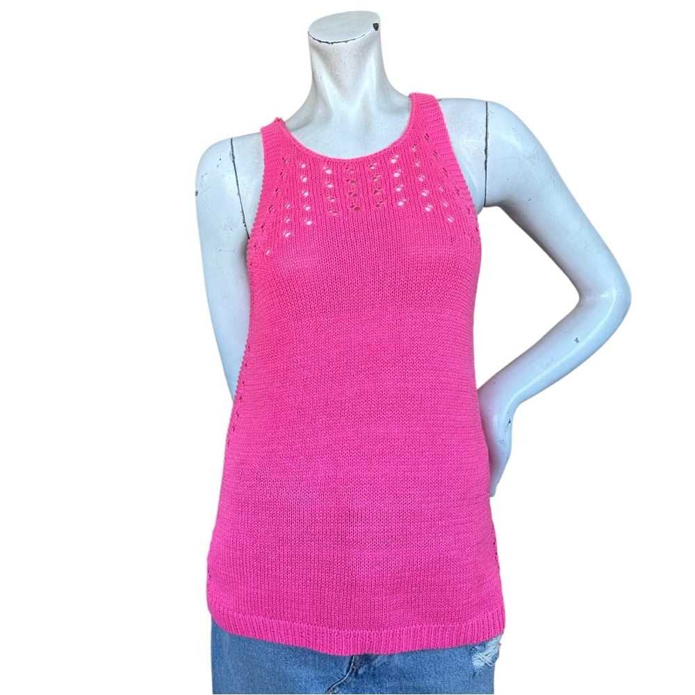 Lilly Pulitzer Mac Sleeveless Knit Sweater in Flamingo Pink Size Medium